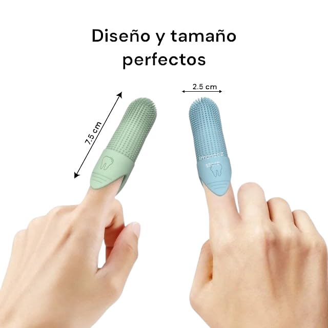 Cepillo de Dientes para Mascota Super Resistente Lavable en Estuche 2 Piezas