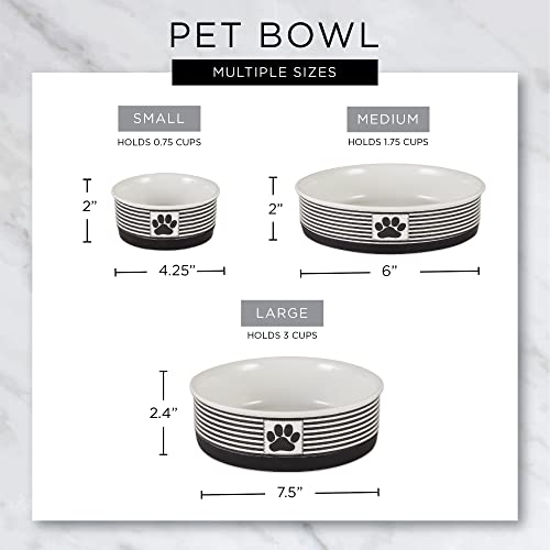 Bone Dry Lattice Collection - Cuenco y Recipiente para Mascotas, Juego Mediano, 6 x 2 Pulgadas, Aguamarina, 2 Piezas