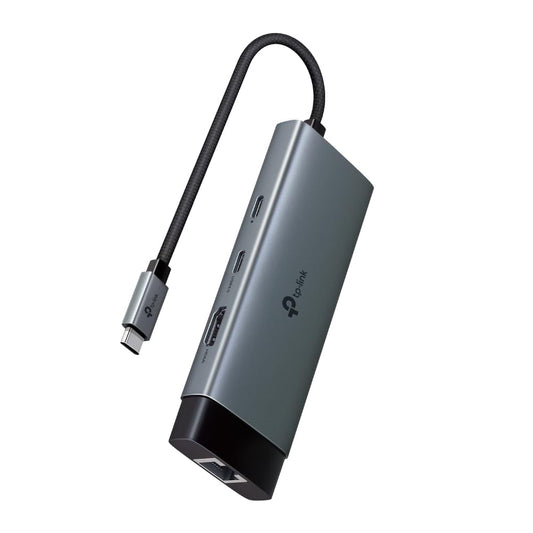 TP-Link Hub de Entrada USB C 6 en 1, PD100W, 4K 60Hz HDMI, USB C 5Gbps, 2× USB A 5Gbps, Gigabit Ethernet, Compatible con MacOS, Windows, Linux, iPad OS, iOS, Android, ChromeOS, Nintendo (UH6120C)