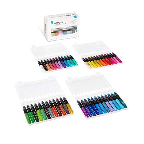 KINGART Juego de 48 lápices de colores únicos, varios colores