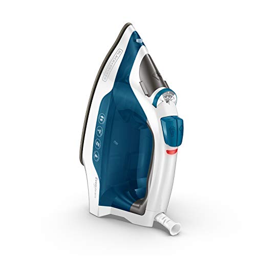 BLACK+DECKER - Plancha compacta de vapor fácil, IR06V, cable de doble posición, suela antiadherente TrueGlide, vapor vertical, SmartSteam