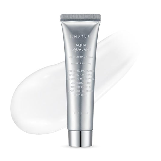 S.NATURE CREMA HIDRATANTE AQUA SQUALANE 60 ml, Hidratante, diaria, calmante, hidratante, nutritiva, elimina poros y sebo, 2.03 fl oz