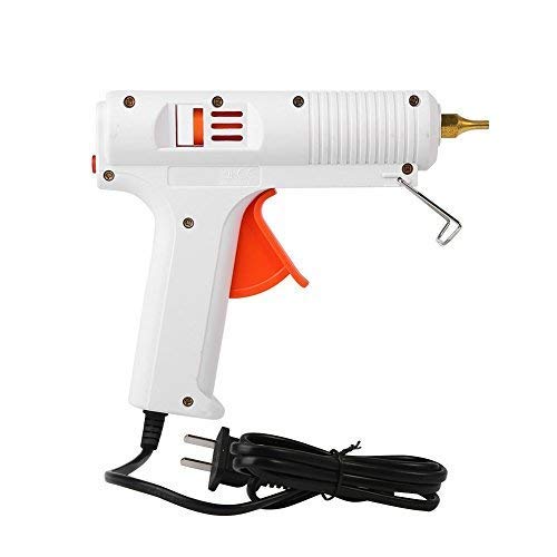 Fdit - Hot Melt Pistola de pegamento resistente ajustable temperatura de fusión pistola de pegamento 110 W tamaño completo Flexible disparador para Manualidades