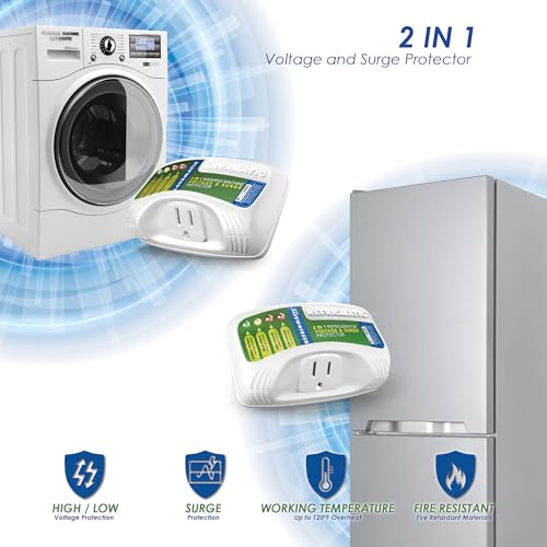 Combo de dos protectores de sobretensiones electrónicos Refrigmatic para refrigeradores y Lavamatic para lavadoras