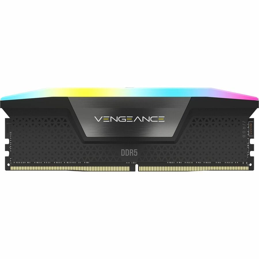 Corsair Vengeance RGB DDR5 RAM de 48 GB (2 x 24 GB) 6400 MHz CL36 Intel XMP iCUE Compatible con Memoria de computadora - Negro (CMH48GX5M2B6400C36)