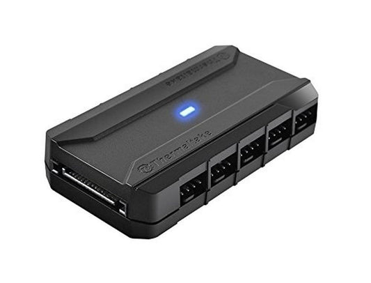 Hub de Ventilador SATA Thermaltake Negro 10 Puertos 4 Pines PWM