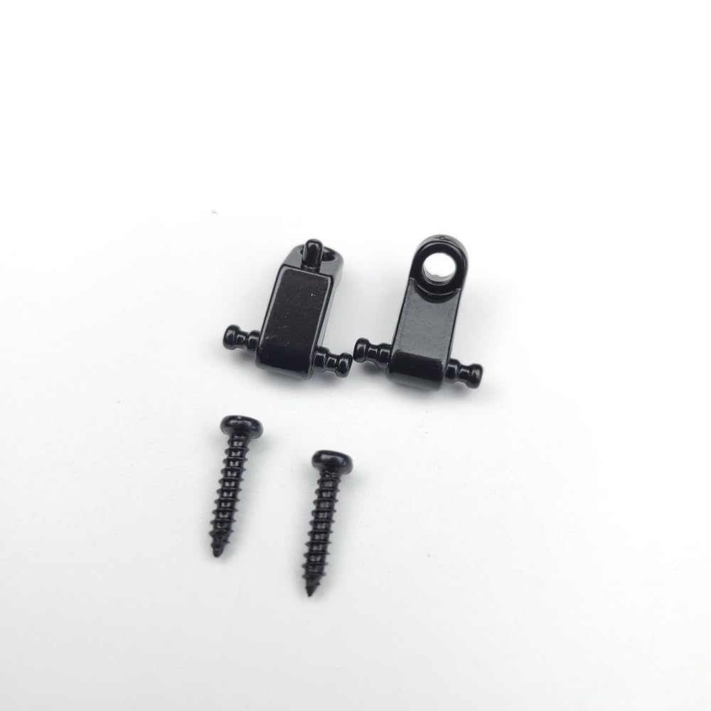 Guías para cuerdas de guitarra eléctrica, paquete de 2 unidades, color negro