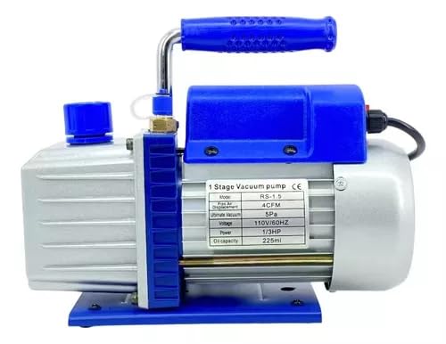 FIXITFAST 4cfm 1/3hp Bomba De Vacío + Manómetro R134a R22 R410a R404a Kit de refrigeración de colector de cuerpo de aluminio con bolsa de transporte para recarga y mantenimiento de refrigeración A/C