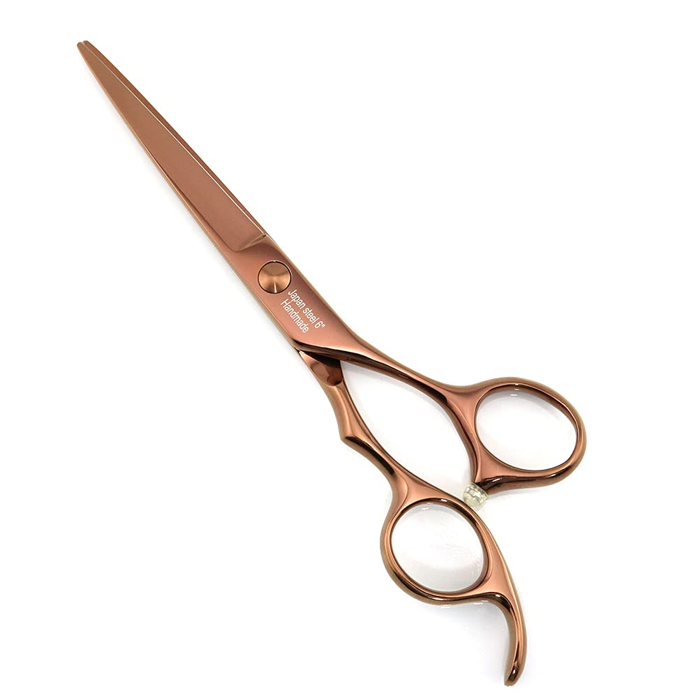 KINSARO - Tijeras profesionales de corte de pelo de 6 pulgadas - Tijeras de peluquero de borde convexo 440C