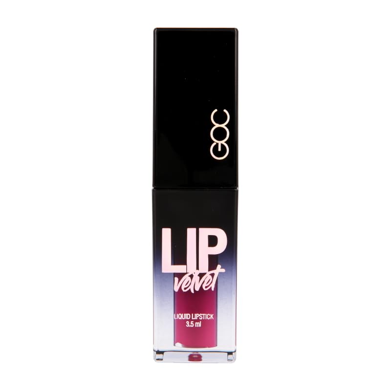 GOC Labial Líquido Velvet Liquid Lipstick | Labial | Maquillaje | Duración Larga | Acabado Aterciopelado y Suave | Color Intenso | Aplicación Fácil y Uniforme | 3.5 ml | Color Fun | GLV04