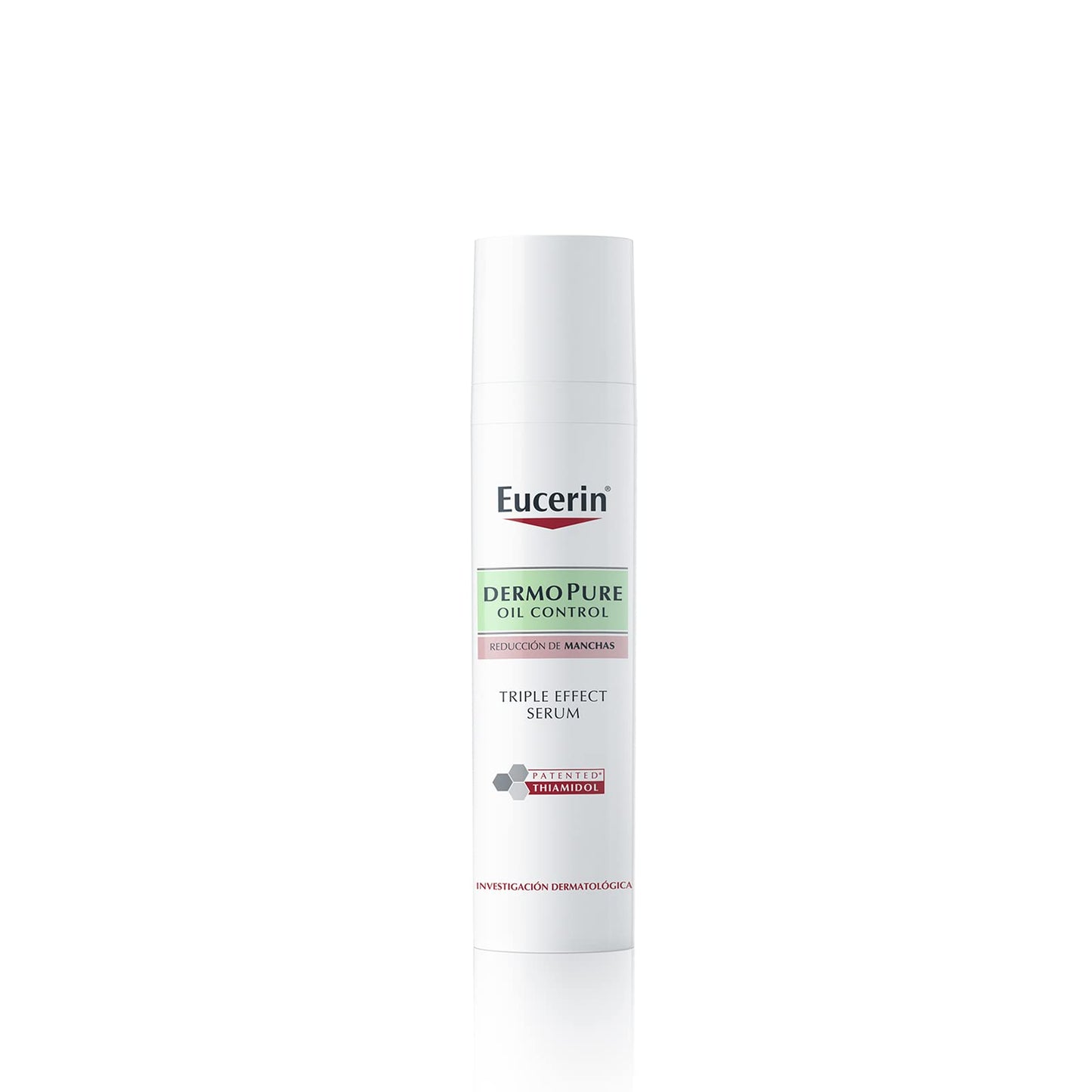 Serum facial ligero DermoPure Triple Effect (40 ml), Efecto Anti-Manchas + Protector solar facial efecto mate toque seco Oil Control, 50 ml