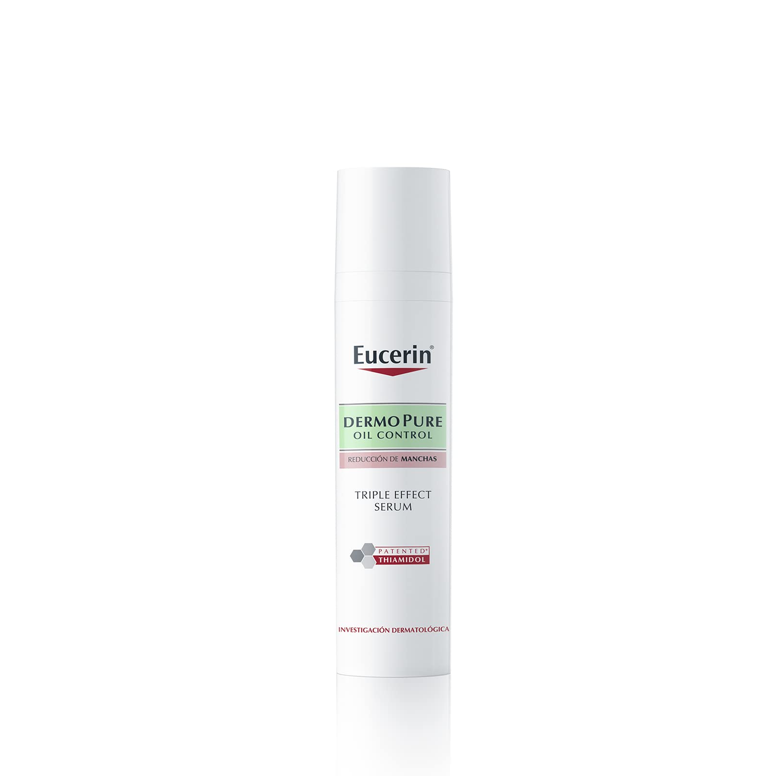 Serum facial ligero DermoPure Triple Effect (40 ml), Efecto Anti-Manchas + Protector solar facial efecto mate toque seco Oil Control, 50 ml