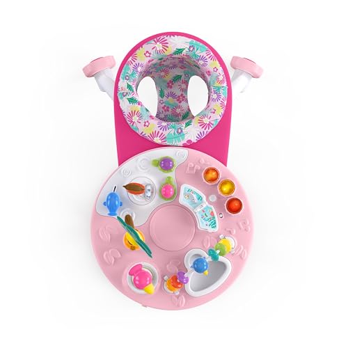 Bright Starts Around We Go - Mesa y centro de actividades 2 en 1, color coral