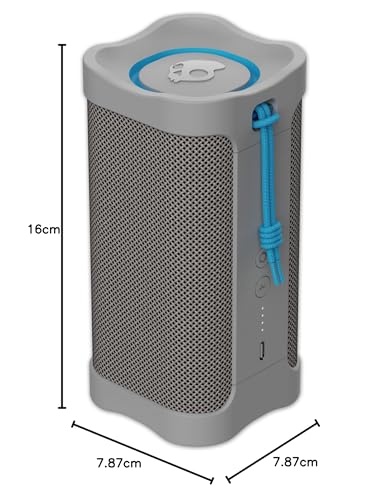 Skullcandy Terrain - Altavoz inalámbrico Bluetooth IPX7 Impermeable con radiadores pasivos duales Personalizados, batería de 14 Horas, muñequera de Nailon y estéreo inalámbrico Verdadero