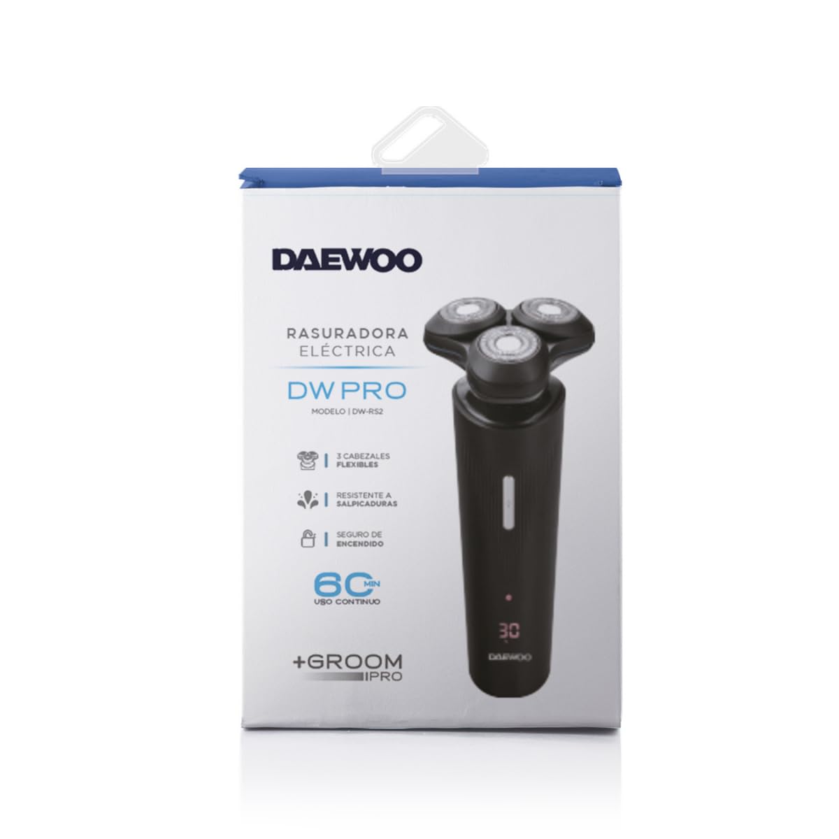 Daewoo Afeitadora Eléctrica para Hombres, 3 Cabezales Flexibles, Groom Pro