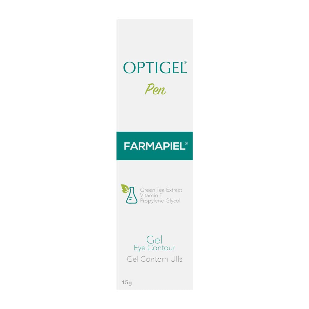 OPTIGEL Pen Contorno de Ojos | Gel Reafirmante | Tratamiento Antiarrugas Ayuda a Disminuir Bolsas, Ojeras, Líneas de Expresión | Aumenta la Elasticidad | Componentes Antiinflamatorios y Calmantes |15g