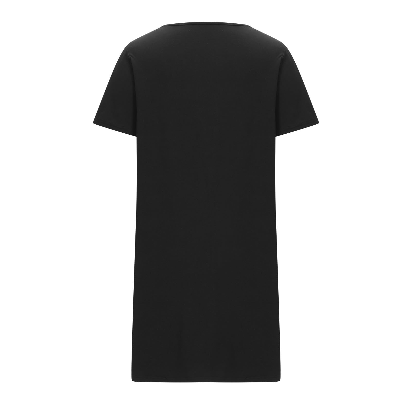 Batas ligeras para mujer, ropa de estar por casa cómoda, bata con cremallera en la parte delantera, vestidos de casa de manga corta, ropa de dormir holgada Black XX-Large
