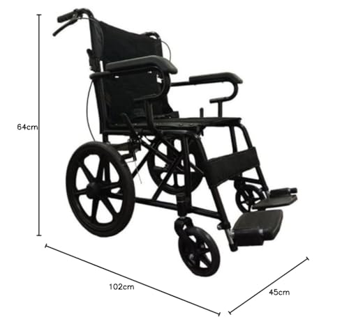 Silla De Ruedas ekomobility Plegable con Freno en Agarradera para Traslado