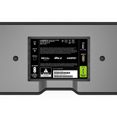 Barra de Sonido VIZIO Serie M Envolvente 2.1 con 6 Altavoces de Alto Rendimiento y Compatibilidad con Alexa