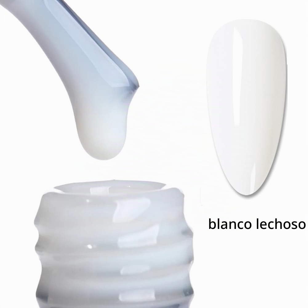 MEMEDA Esmalte de gel para uñas, Milky White, 7.4 ml