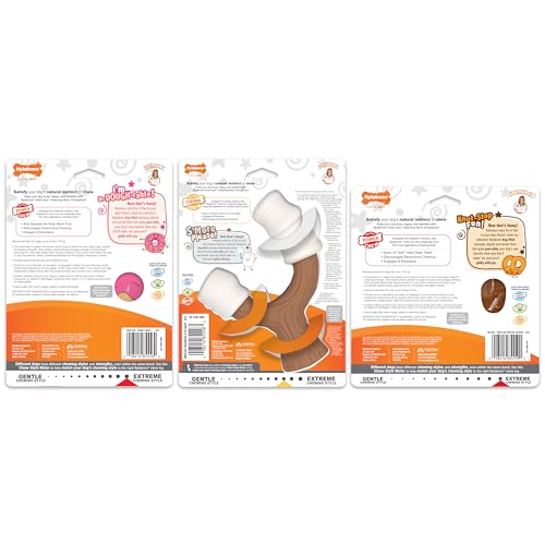 Juguete Masticable Nylabone Tocino y Mantequilla de Cacahuete Diversión para Perros Extra Grandes