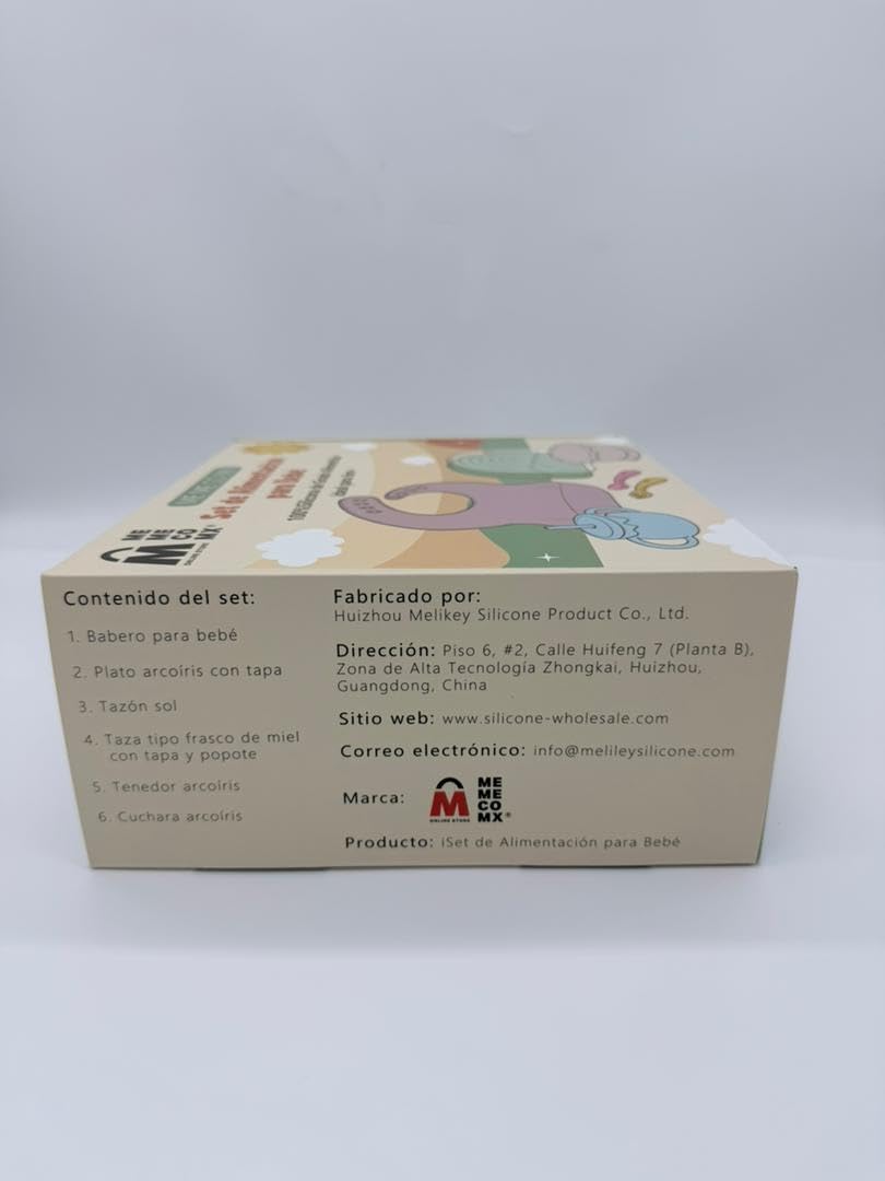 Me Co Mx Platos para Bebe - Alimentaci?n Complementaria Bebe, Cubiertos para Bebe, Platos Bebe, Plato para Bebe, Set de Alimentaci?n para Beb?, Set de 6 Piezas