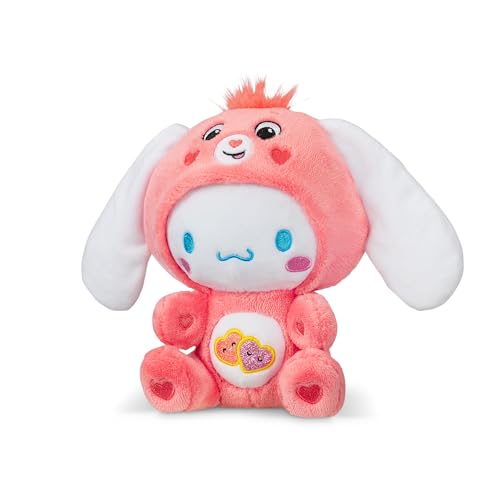 Care Bears Cinnamoroll Dressed As Love-a-Lot Bear 8 Pulgadas de Felpa de tamaño Divertido, Rosa, Suave, abrazable Mejor - Bueno para niñas y niños, empleados, coleccionistas, a Partir de 4 años