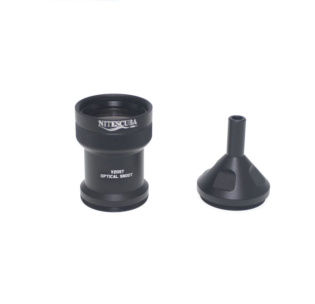 NiteScuba V20ST - Sistema óptico para fotografía macro subacuática condensa la luz paralela a una luz concentrada