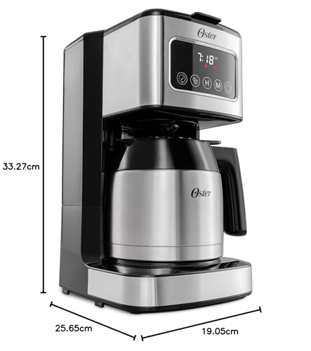 Cafetera de Goteo Oster Negra con Panel Táctil 8 Tazas