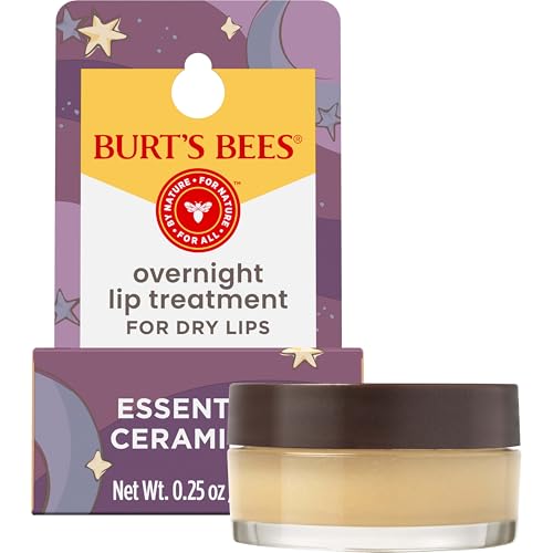 Burt's Bees 100% Natural Overnight Intensive Lip Treatment, Ultra-Conditioning Lip Care, 0.25 ounce