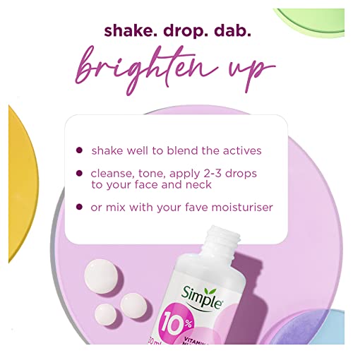 SIMPLE, Suero facial con Niamicida y Vitamina B3, 30 ml