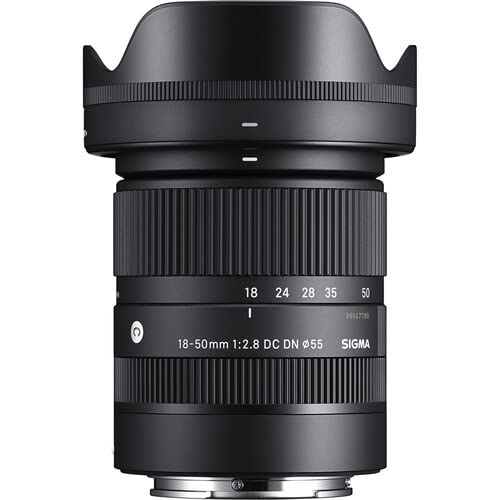 Sigma 18-50 mm f2.8 DC DN Lente contemporánea para Sony E con Sunshine Photo Deluxe Bundle - 4 años de garantía del fabricante de Estados Unidos