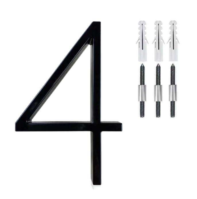 Números para Casa de 5 Pulgadas Modernos con Kit de Uñas para Exteriores