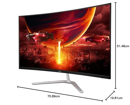 Acer Monitor Gamer Nitro ED0 31.5" Curvo FHD (1920 x 1080) Panel VA | frecuencia de actualización 165Hz (por DisplayPort) | Tiempo de Respuesta 1ms (VRB) | Puertos HDMI y DisplayPort