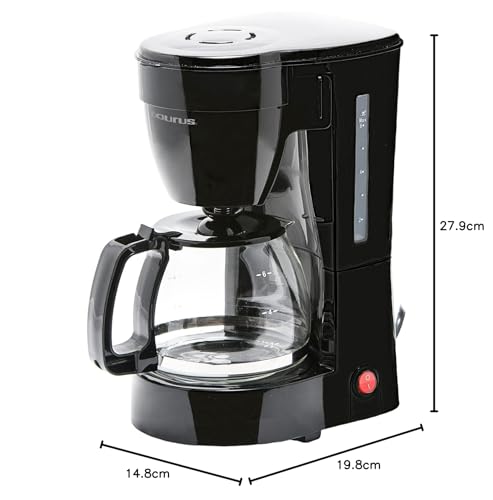 Cafetera de Goteo Taurus Coffee Max 6 Tazas con Filtro Permanente y Jarra de Vidrio