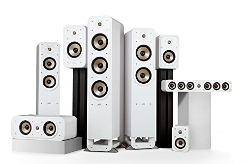 Polk Audio Signature Elite ES50 - Altavoz de Torre pequeña, Color Blanco