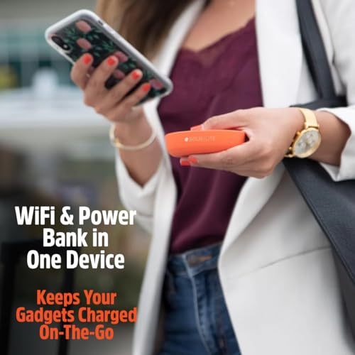 SIMO Solis Lite, Punto de Acceso móvil WiFi 4G LTE y Banco de energía, Cobertura Global, hasta 10 Dispositivos conectados, Tecnología vSIM, no Necesita Tarjeta SIM, Haz una WLAN, Datos de por Vida