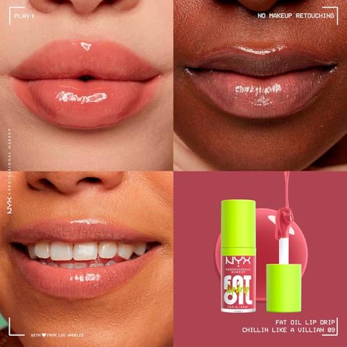 NYX Cosmetics, Fat Oil Lip Drop, Brillo Labial, Chillin´ Like A Villian