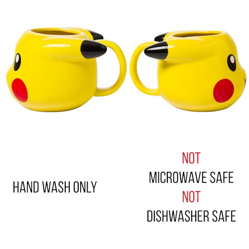 Taza Cerámica Esculpida 3D Silver Buffalo Pikachu Amarilla 20 Onzas