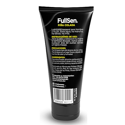 Lubricante FullSen 100g, Aroma y Sabor Piña Colada
