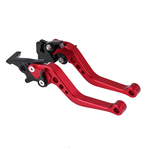 Palancas de Freno de Tambor de Motocicleta Yosoo Rojo CNC de Aluminio para Yamahas Suzukis