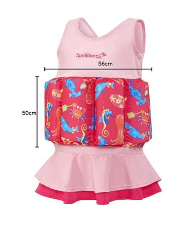 Konfidence Floatsuit (Pink Sea Friends, 1-2 Años)
