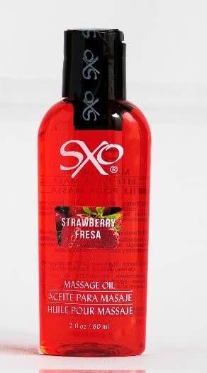 Kit Aceite para Masaje y Lubrigel SXO sabor Fresa Comestible Base Agua