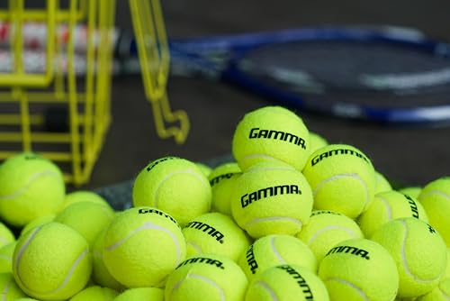 GAMMA Balones de Tenis Deportivos sin presión, Pelotas de Tenis a Granel, Accesorios de Tenis Premium, Paquete de 48