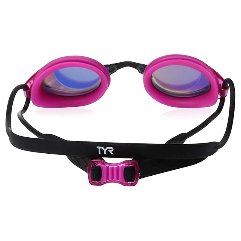 Gafas de Natación TYR Blackhawk Racing Espejadas Negro Rosado Dorado para Mujer