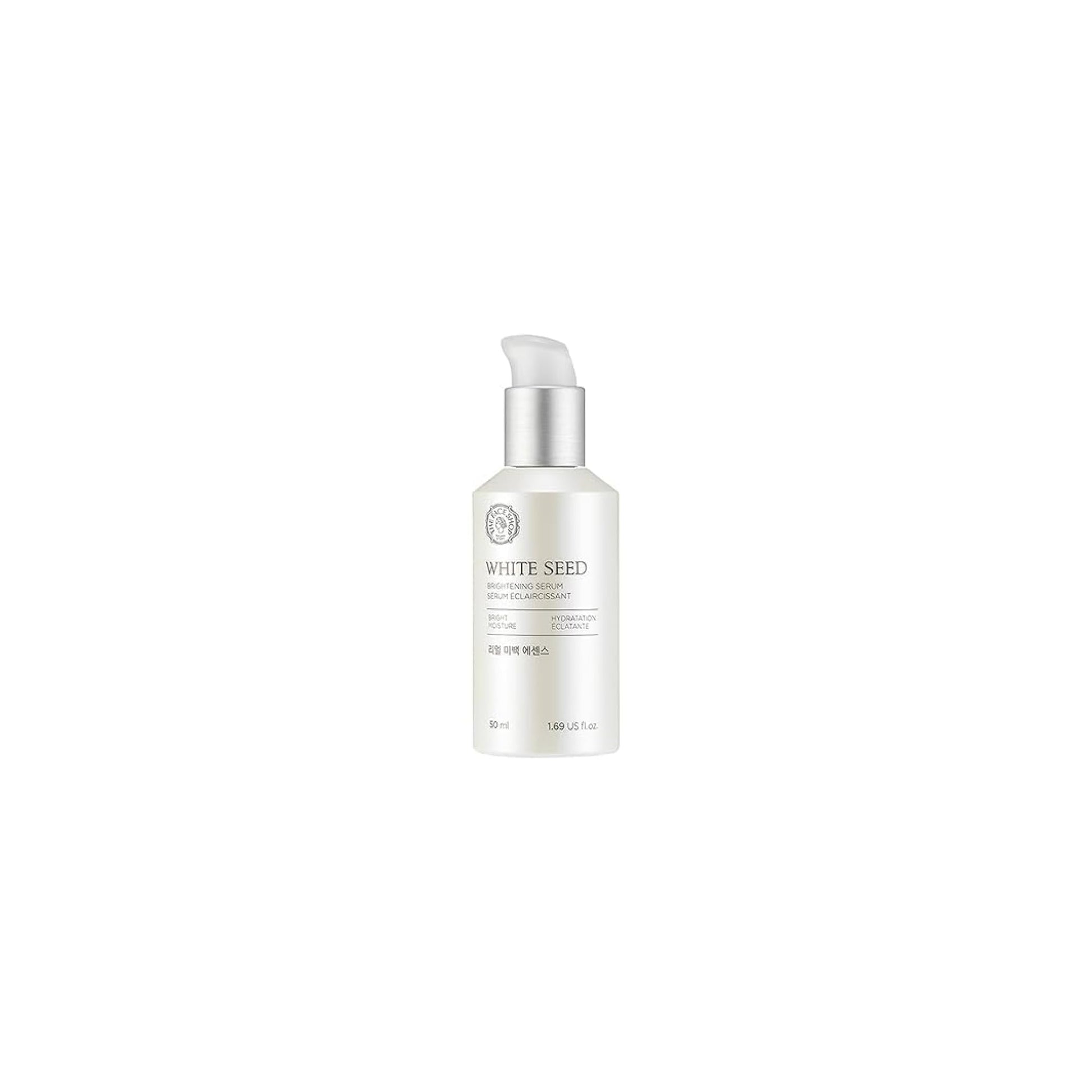 The Face Shop Anti Aging Serum Facial Moisturizer, Advanced Brightening and Skin Repair with Natural White Seed Extract - 1.69 Oz 50 mL