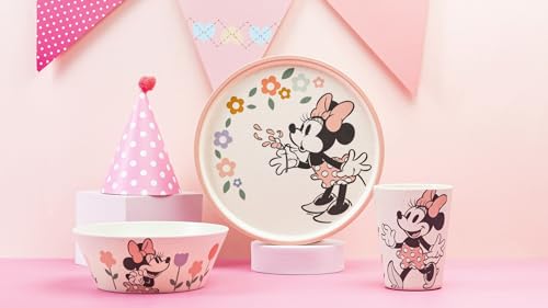 Juego de Vajilla Disney Zak Designs Bambú Sostenible Minnie Mouse para Niños