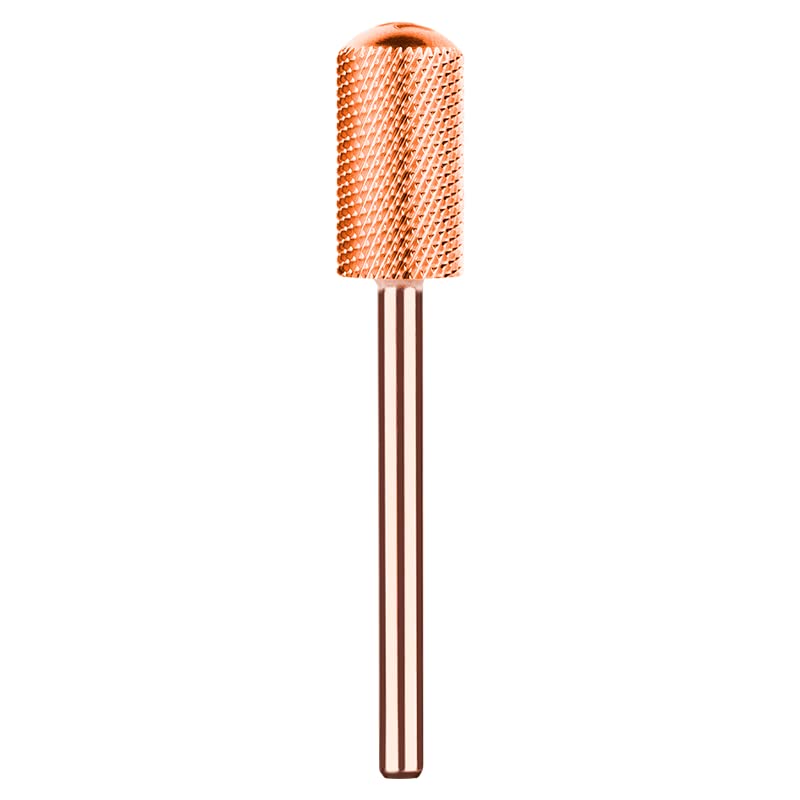 KIARA SKY Brocas de Oro Rosa - Limpiador de Uñas Profesional - Brocas para Lima de Uñas E - Brocas de Carburo de Larga Duración - Broca de Carburo con Diseño de Corte En X (Grande, Punta Lisa Y Fina)