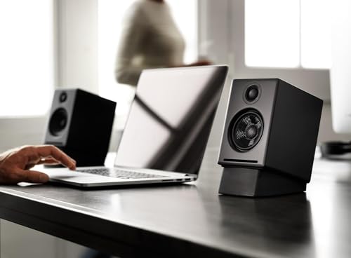 Audioengine Altavoces de Escritorio inalámbricos Bluetooth A2 Plus: Altavoces de computadora de 60 W para música y Juegos