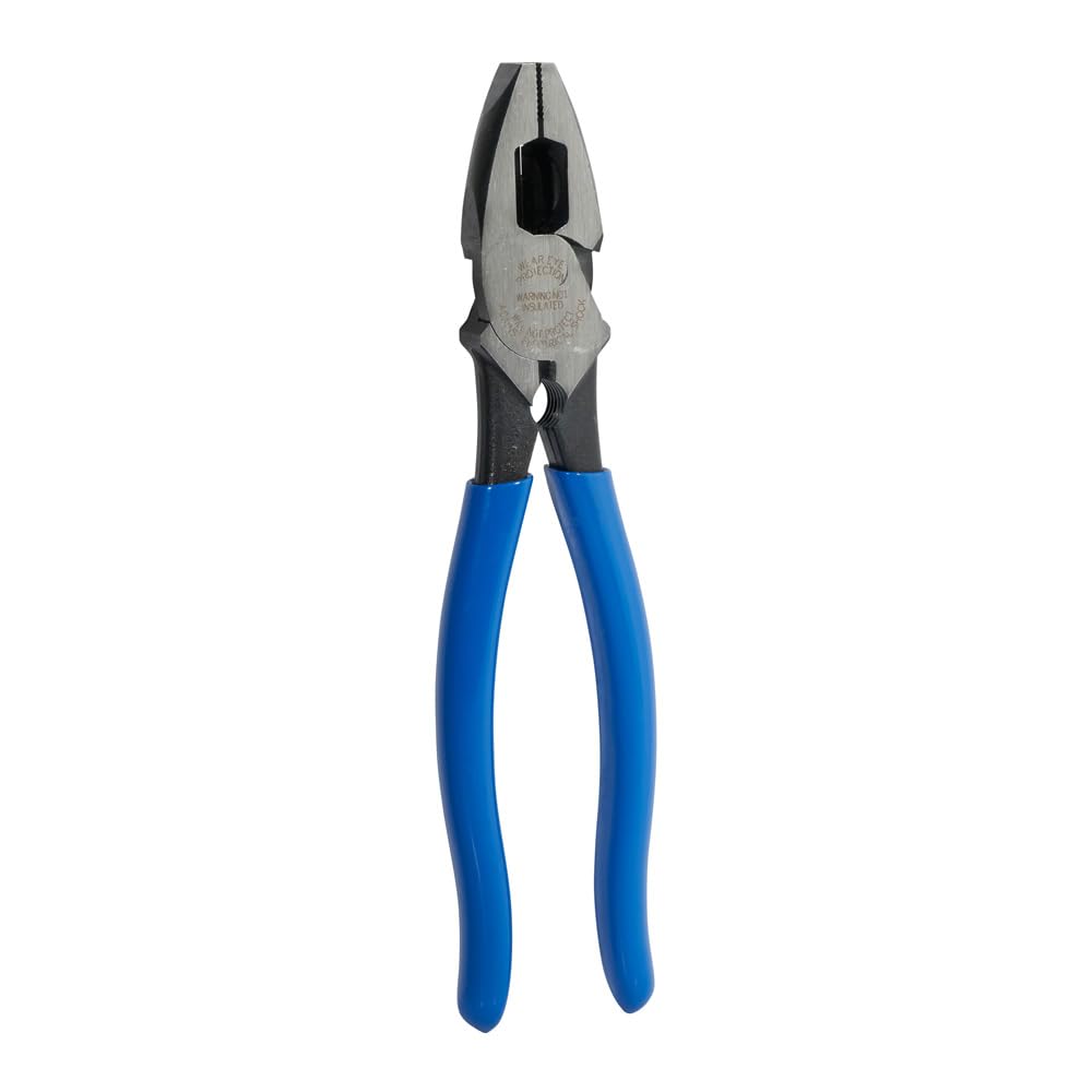 Klein Tools D213-9NE-CR Alicates de corte lateral y crimpado de conector de 9 pulgadas de alto apalancamiento